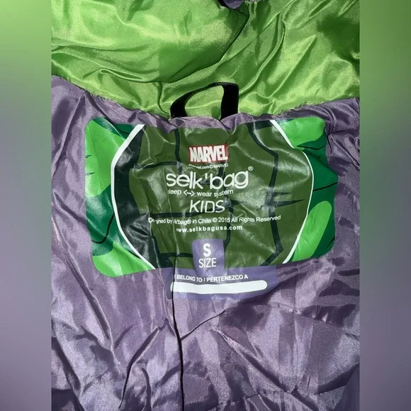 Marvel Hulk Selk’Bag Kids Small Wearable Sleeping Bag Suit 3’4”-4’ - Picture 7 of 9